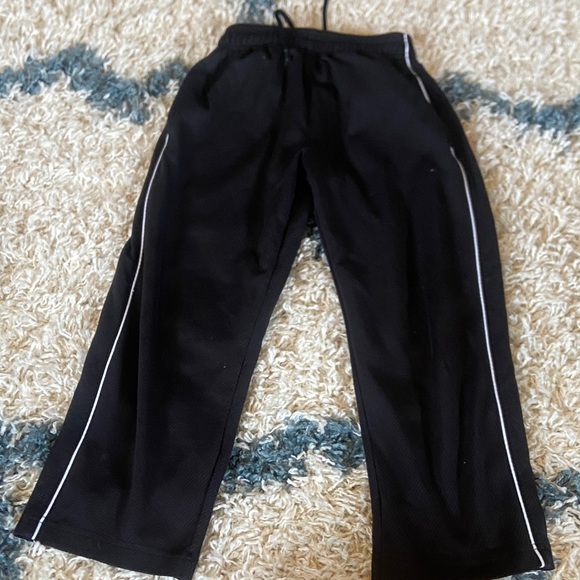MTA Sport Kids Black Joggers with White Stripes - Picture 1 of 2